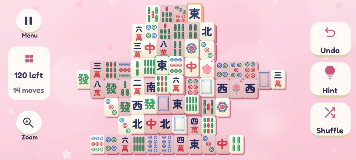 The Turtle layout in the Sakura theme: a selected tile and its matching tile highlighted